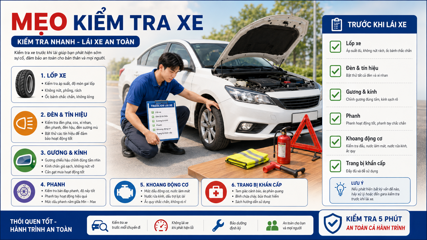 Minh họa kiểm tra xe